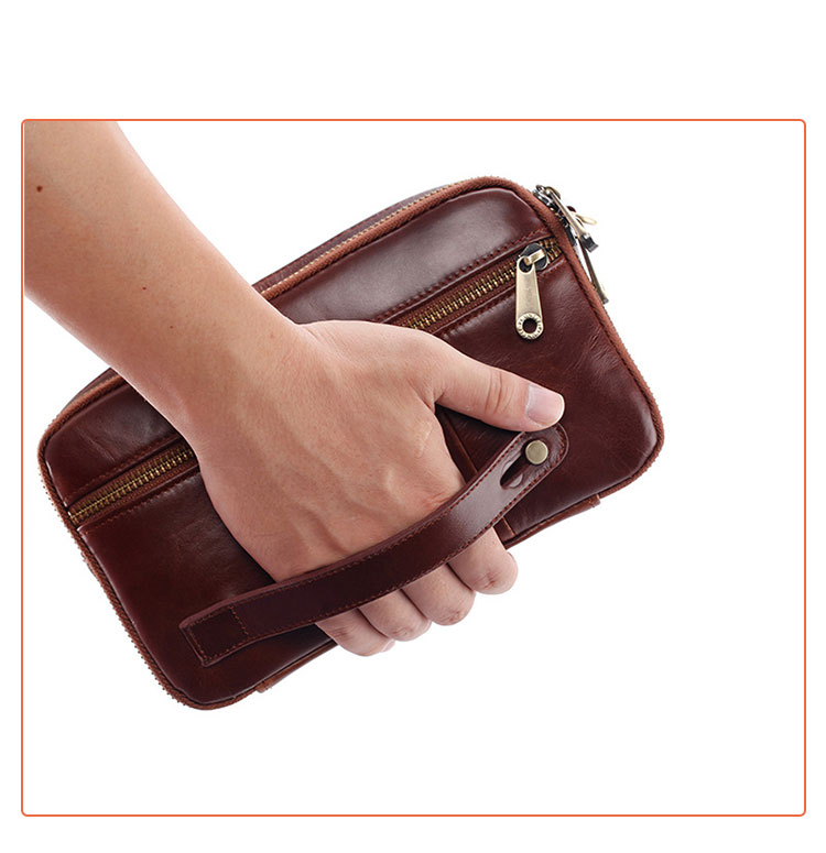 Whatna 2way 天然 牛革 ミニセカンドバッグ メンズ クラッチ バッグ小きめ 4枚カード本革収納可 防水 耐磨耗 結婚式 披露宴 バッグ カジュアルフォーマル ビジネス 冠婚葬祭 バッグ 男性用 紳士用 ブラウン黒2271-8