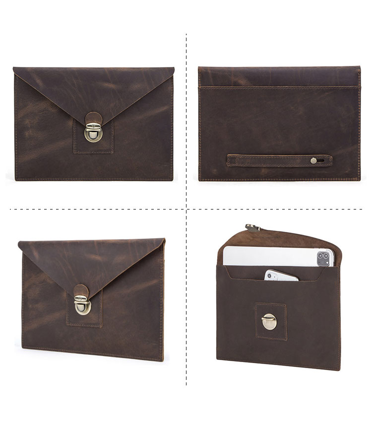 Whatna 天然 牛革 セカンドバッグ メンズ クラッチ バッグ B5サイズ iPad Pro 11収納可 本革 結婚式 披露宴 バッグ カジュアルフォーマル ビジネス 冠婚葬祭 バッグ 男性用 紳士用 ブラウンCF2016-2
