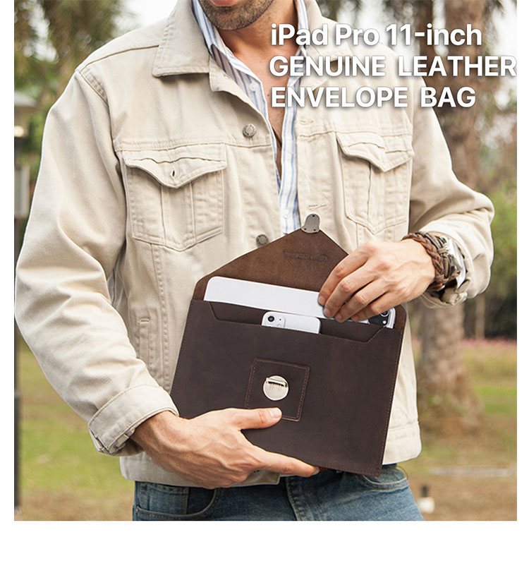 Whatna 天然 牛革 セカンドバッグ メンズ クラッチ バッグ B5サイズ iPad Pro 11収納可 本革 結婚式 披露宴 バッグ カジュアルフォーマル ビジネス 冠婚葬祭 バッグ 男性用 紳士用 ブラウンCF2016-6