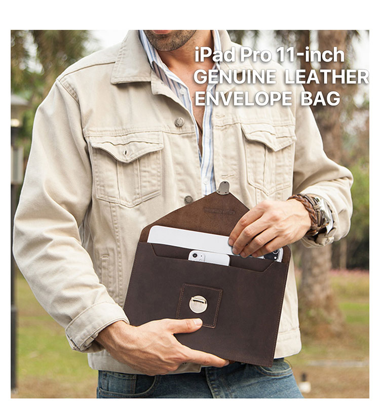 Whatna 天然 牛革 セカンドバッグ メンズ クラッチ バッグ  B5サイズ iPad Pro 11収納可 本革 結婚式 披露宴 バッグ カジュアルフォーマル ビジネス 冠婚葬祭 バッグ 男性用 紳士用 ブラウンCF2009-6