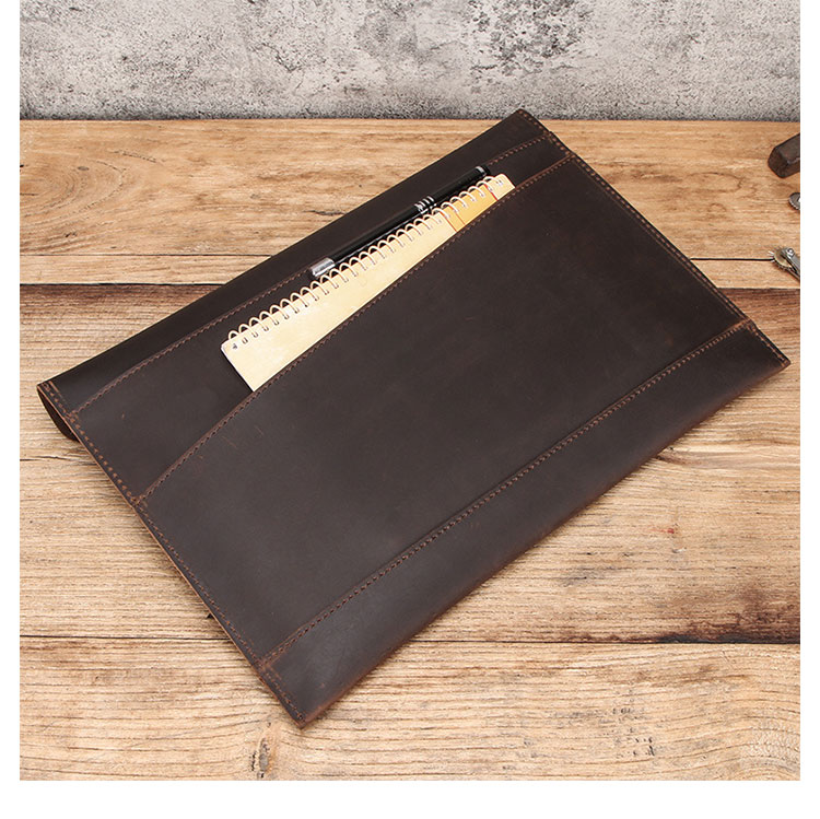 Whatna 天然 牛革 セカンドバッグ メンズ クラッチ バッグ ファイルバッグ 封筒袋 A4サイズ MacBook Pro 13.3収納 本革 結婚式 披露宴 バッグ カジュアルフォーマル ビジネス 冠婚葬祭 バッグ 男性用 紳士用 ブラウンCF2020-7