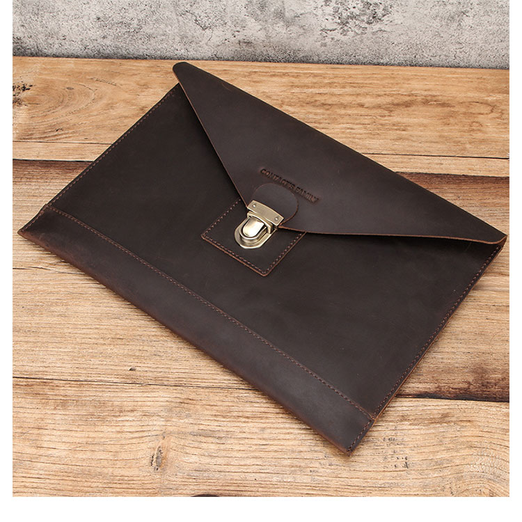 Whatna 天然 牛革 セカンドバッグ メンズ クラッチ バッグ ファイルバッグ 封筒袋 A4サイズ MacBook Pro 13.3収納 本革 結婚式 披露宴 バッグ カジュアルフォーマル ビジネス 冠婚葬祭 バッグ 男性用 紳士用 ブラウンCF2020-6