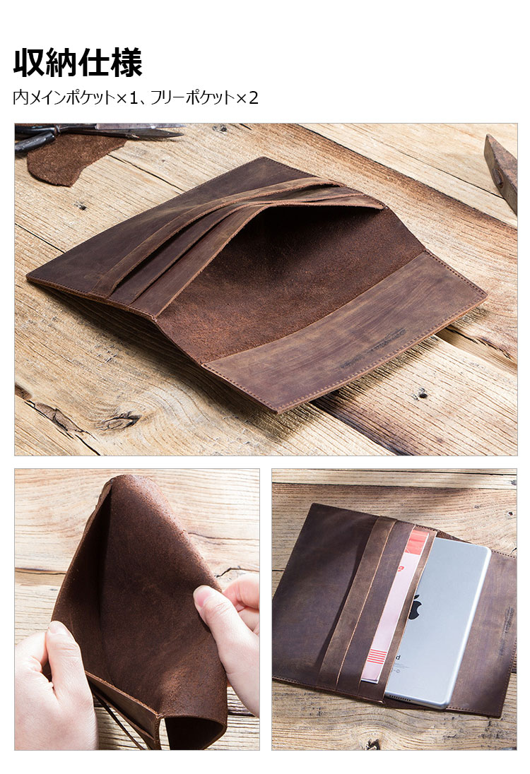 Whatna 天然 牛革 セカンドバッグ メンズ クラッチ バッグ  iPad Mini収納可 本革 結婚式 披露宴 バッグ カジュアルフォーマル ビジネス 冠婚葬祭 バッグ 男性用 紳士用 ブラウンCF2005-3