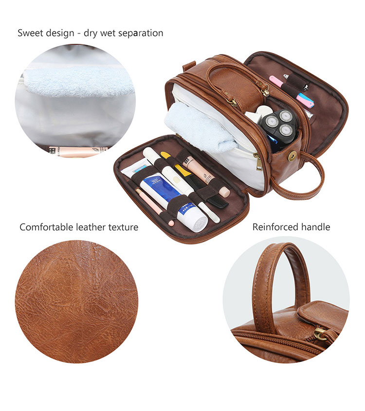 Whatna 革 ミニセカンドバッグ メンズ バッグ クラッチ バッグ 小さい 化粧かば レザー 結婚式 バッグ フォーマル ビジネス 冠婚葬祭 バッグ ポーチ 男性用 紳士用 (KS035)-5