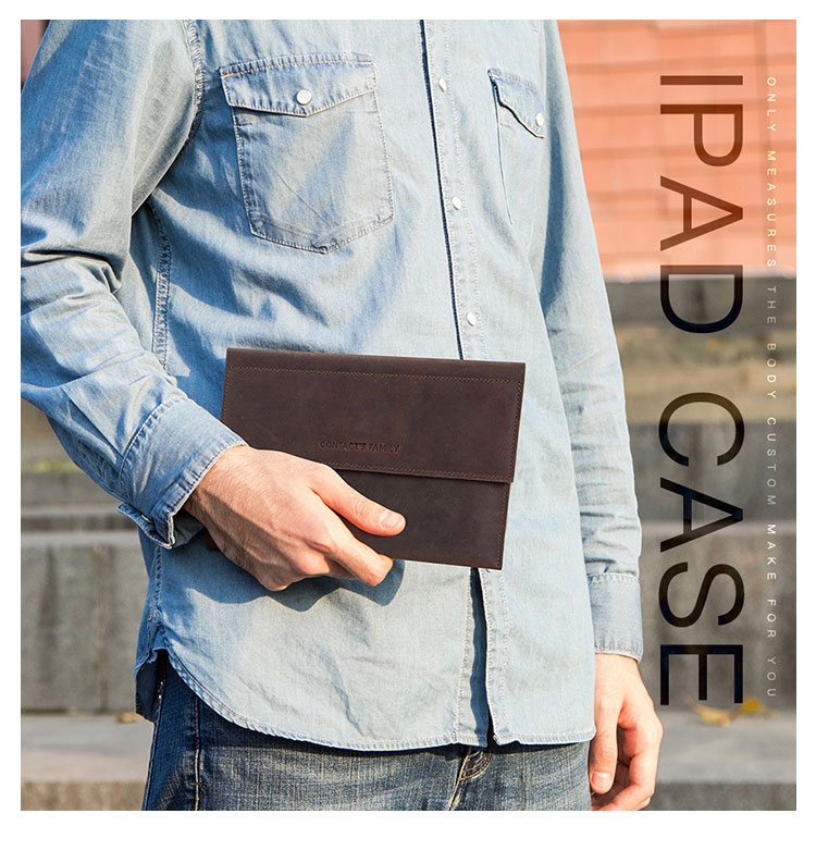 Whatna 天然 牛革 セカンドバッグ メンズ クラッチ バッグ  iPad Mini収納可 本革 結婚式 披露宴 バッグ カジュアルフォーマル ビジネス 冠婚葬祭 バッグ 男性用 紳士用 ブラウンCF2006-5