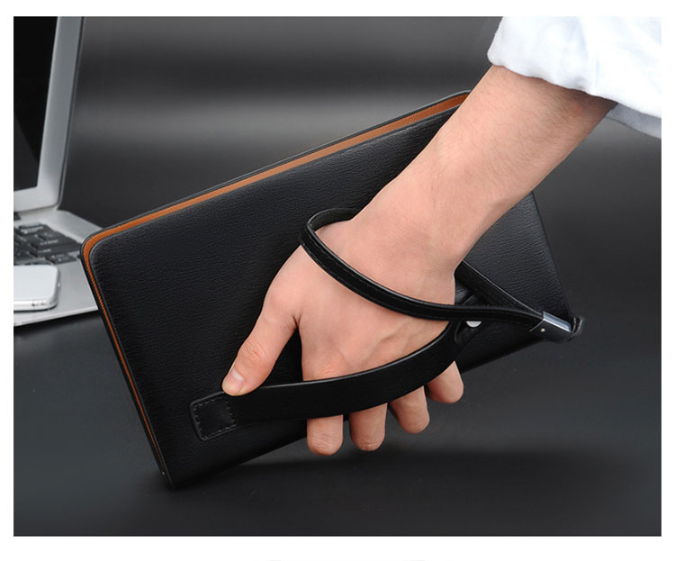 Whatna ミニセカンドバッグ メンズ バッグ 12枚カード収納 小さめ クラッチバッグ 長財布 革 手持ちバッグ メンズ ポーチ 男性用 紳士用 結婚式 冠婚葬祭 黒 ブラウンS3079-11