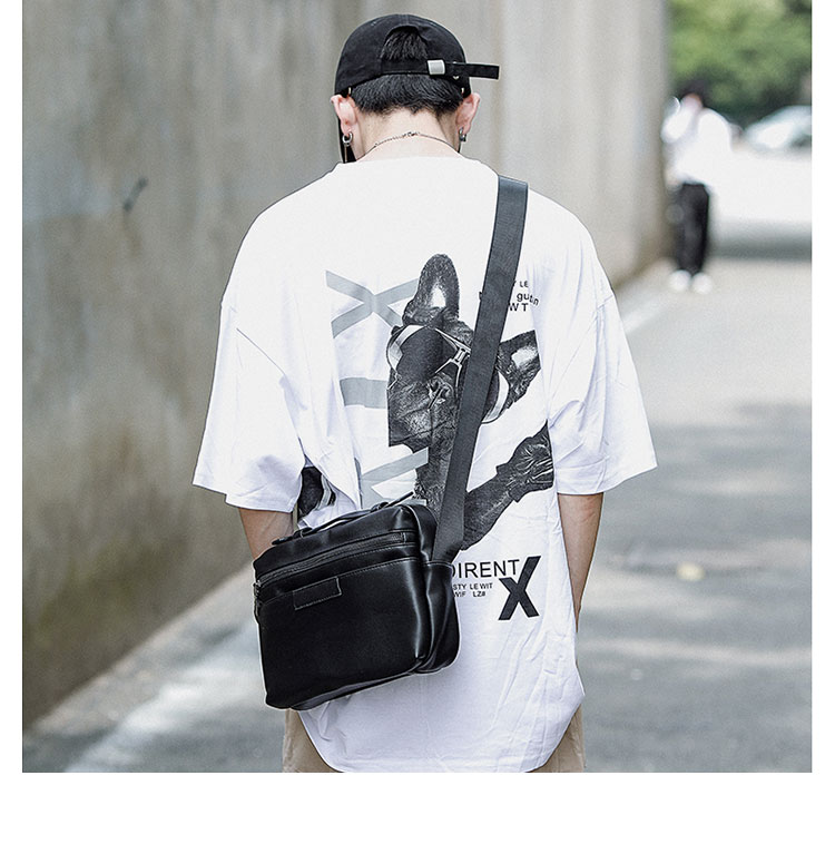 Whatna 革 ショルダーバッグ メンズ ポシェット2way 斜め掛け 手提げバッグ セカンドバッグ 6枚カード Ipad 10.5収納 可 厚手 レザー 横型 通学 通勤 肩掛けミニ バッグ 自転車かばん プレゼント男性 黒-8