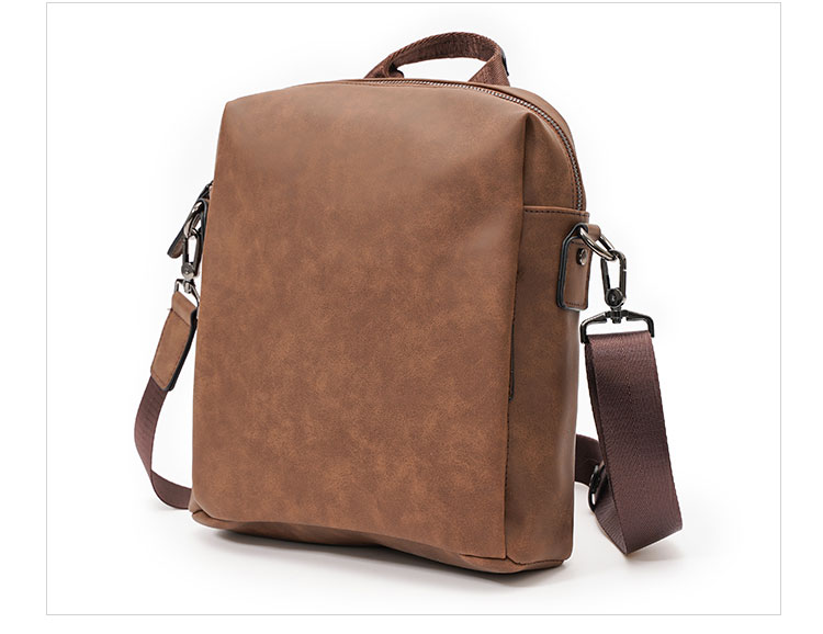 Whatna 革 ミニ ショルダーバッグ メンズ ポシェット2way 斜め掛け ポーチ 手提げバッグ セカンドバッグ A4 Ipad 10.5収納 可厚手 レザー 横型 通学 通勤 肩掛けミニ バッグ 自転車かばん プレゼント男性 黒-4