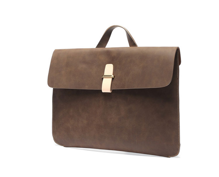Whatna 2way 革セカンド バッグ メンズ ショルダーバック [クラッチ 肩掛け 結婚式 バッグ] ファイルバッグ ipad 10.5 A4 収納可 大さめ 手持ちバッグ ビジネス カジュアル フォーマル 冠婚葬祭 紳士用 男性用 ブラウン（8905）-2