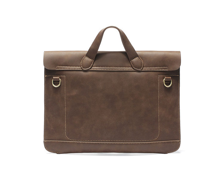 Whatna 2way 革セカンド バッグ メンズ ショルダーバック [クラッチ 肩掛け 結婚式 バッグ] ファイルバッグ ipad 10.5 A4 収納可 大さめ 手持ちバッグ ビジネス カジュアル フォーマル 冠婚葬祭 紳士用 男性用 ブラウン（8905）-3