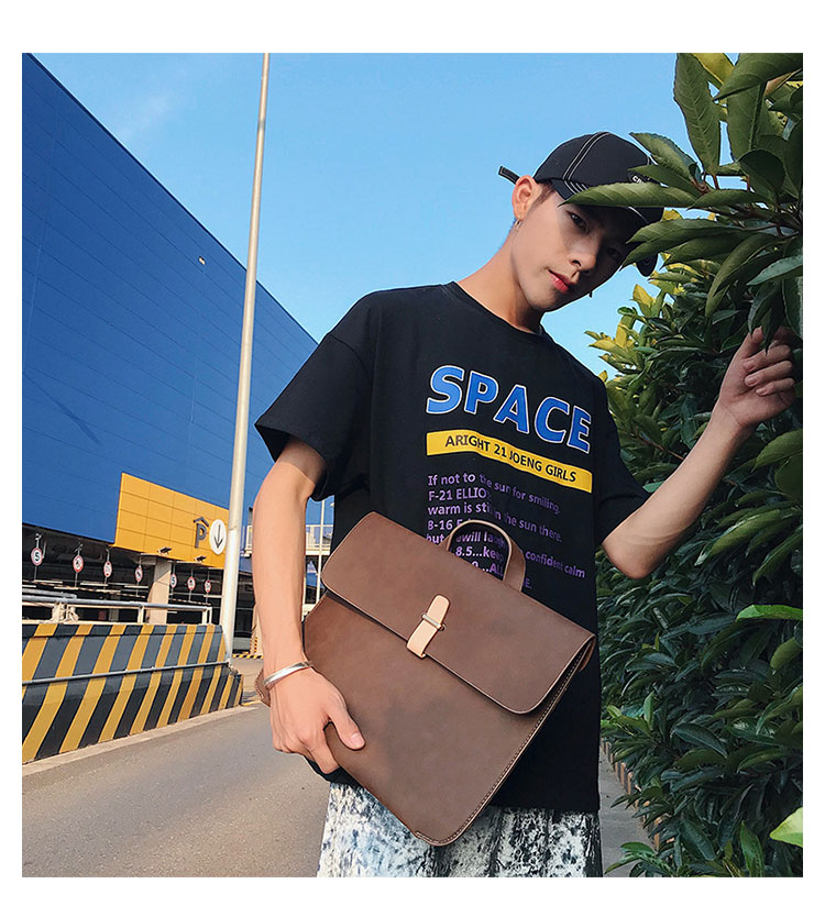 Whatna 2way 革セカンド バッグ メンズ ショルダーバック [クラッチ 肩掛け 結婚式 バッグ] ファイルバッグ ipad 10.5 A4 収納可 大さめ 手持ちバッグ ビジネス カジュアル フォーマル 冠婚葬祭 紳士用 男性用 ブラウン（8905）-5