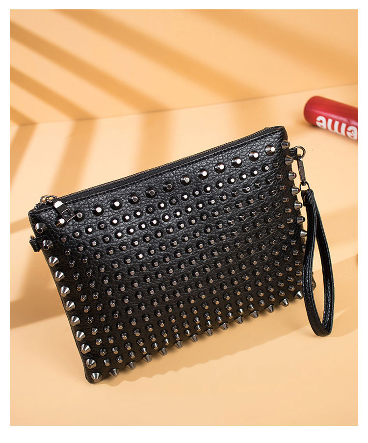 Whatna 2WAY 革 セカンド バッグ メンズ バッグ [クラッチ ショルダー 肩掛け 結婚式 バッグ] A4  9.7インチのipad収納可 手持ちバッグ ビジネス カジュアル フォーマル 冠婚葬祭 紳士用 男性用 黒（C013#）-1