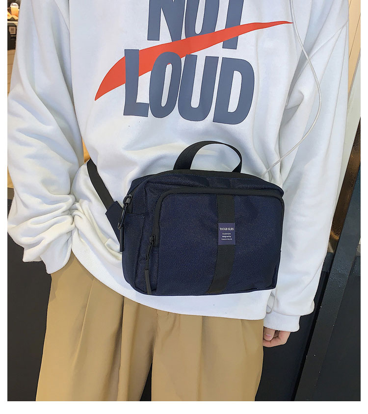 Whatnaショルダーバッグ メンズ ポシェット4way斜め掛け 手提げ バッグ ボディバッグ ベルト ポーチ  胸バッグ ウエストバッグ通学 通勤 ミニバッグ 手提げポシェット 紳士用 男性用 青 グレー 黒 825-11