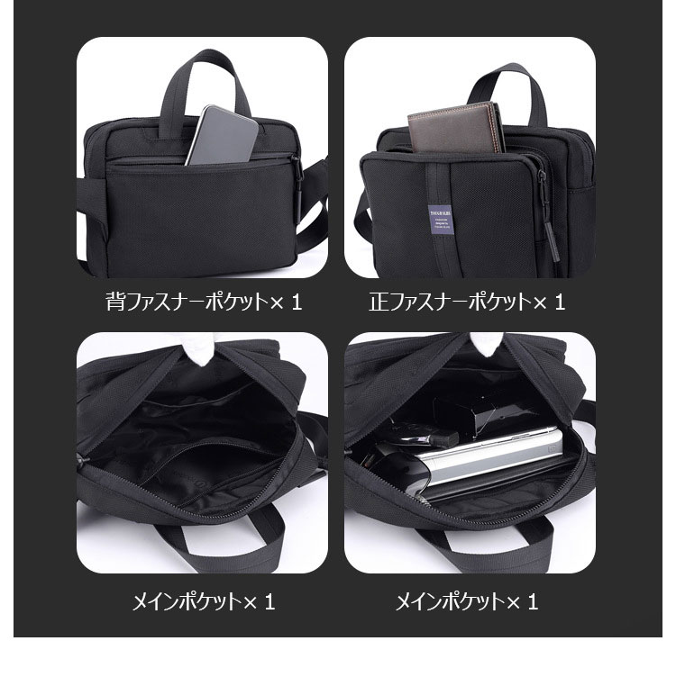 Whatnaショルダーバッグ メンズ ポシェット4way斜め掛け 手提げ バッグ ボディバッグ ベルト ポーチ  胸バッグ ウエストバッグ通学 通勤 ミニバッグ 手提げポシェット 紳士用 男性用 青 グレー 黒 825-7