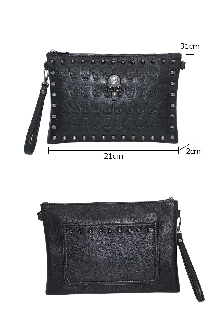 Whatna 2WAY 革 セカンド バッグ メンズ バッグ [クラッチ ショルダー 肩掛け 結婚式 バッグ] A4 6枚カード収納9.7インチのipad収納可 手持ちバッグ ビジネス カジュアル フォーマル 冠婚葬祭 紳士用 男性用 黒（A8935#）-1