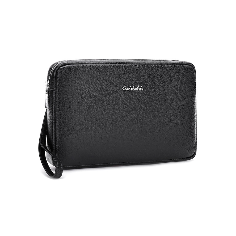 Whatna 2way牛革セカンドバッグ メンズ クラッチ バッグ 厚手 本革 レザー カード6枚 IPAD9.7収納可 ビジネス カジュアル フォーマル 冠婚葬祭 結婚式 バッグ紳士用 男性用 黒 ブラウン6187-1