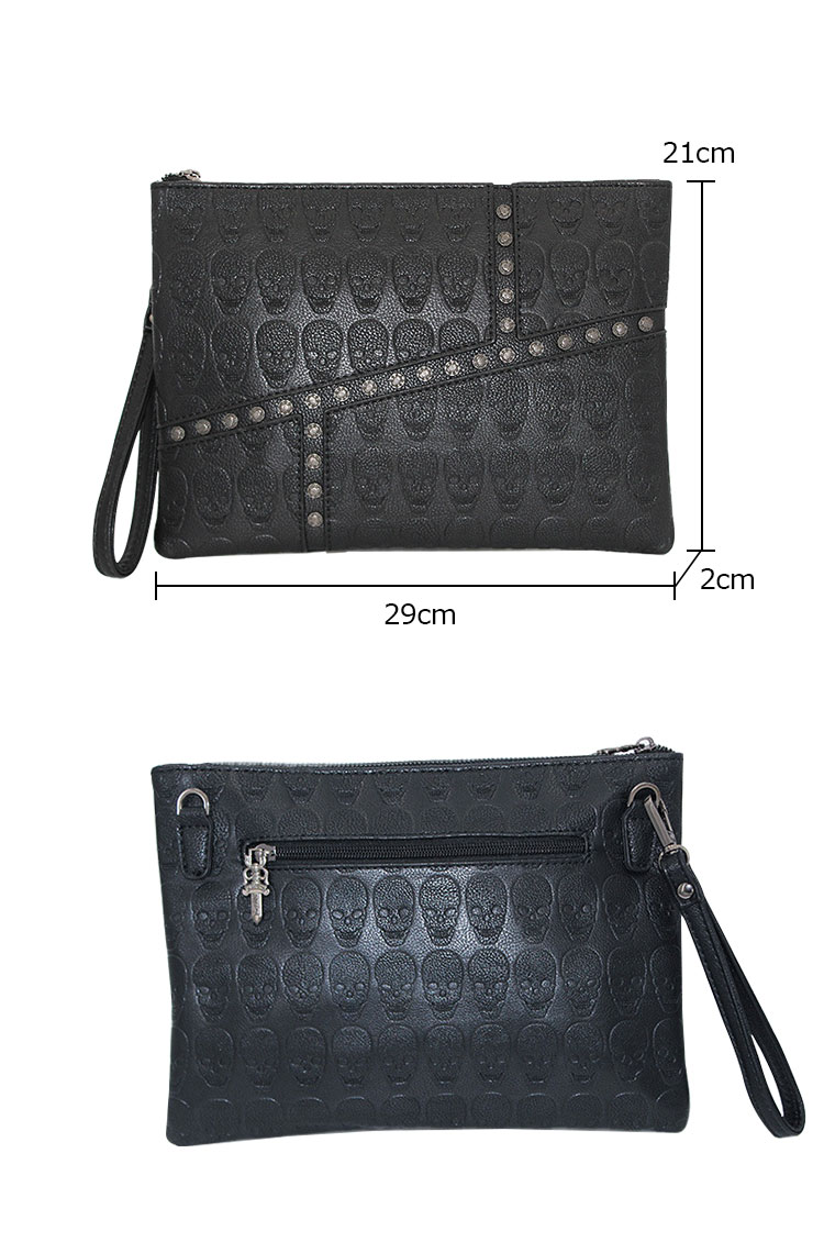 Whatna 2WAY 革 セカンド バッグ メンズ バッグ [クラッチ ショルダー 肩掛け 結婚式 バッグ] A4 6枚カード収納9.7インチのipad収納可 手持ちバッグ ビジネス カジュアル フォーマル 冠婚葬祭 紳士用 男性用 黒（A8913#）-1