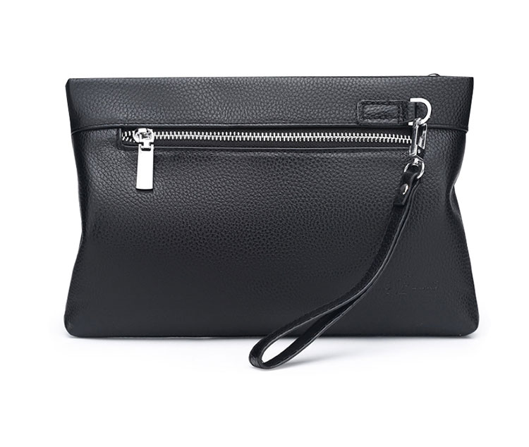 Whatna 2way牛革 セカンドバッグ メンズ クラッチ バッグ 9.7インチのipad収納可B5 6枚カード収納 小銭入 ビジネス カジュアル フォーマル 冠婚葬祭 結婚式 二次会 披露宴バッグ 紳士用 男性用 黑-6