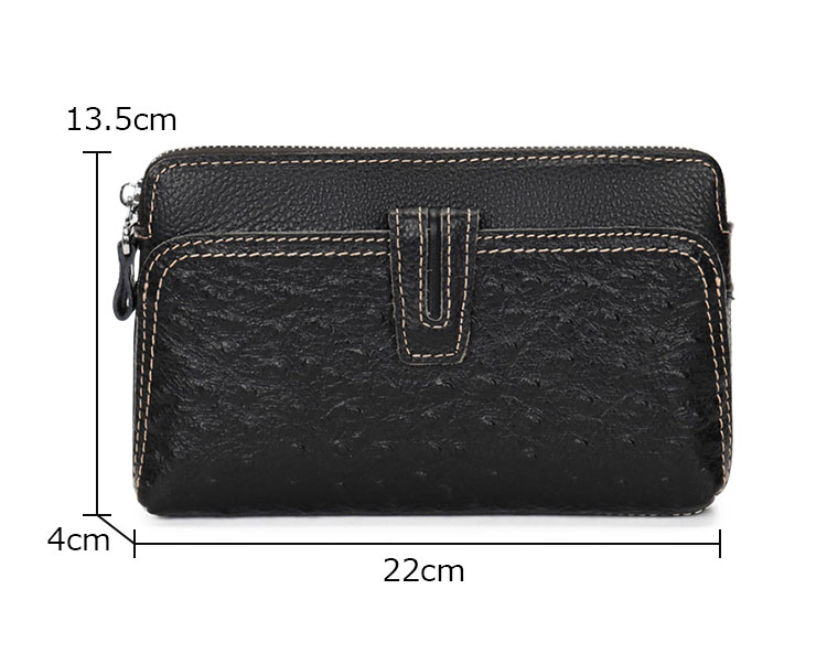 Whatna 牛革 ミクラッチ バッグ メンズ バッグ セカンドバッグ 小きめ 厚手 レザー本革 手持ちバッグ 結婚式 バッグ 冠婚葬祭バッグ 男性用 紳士用 通勤用 黒 （66319）-2