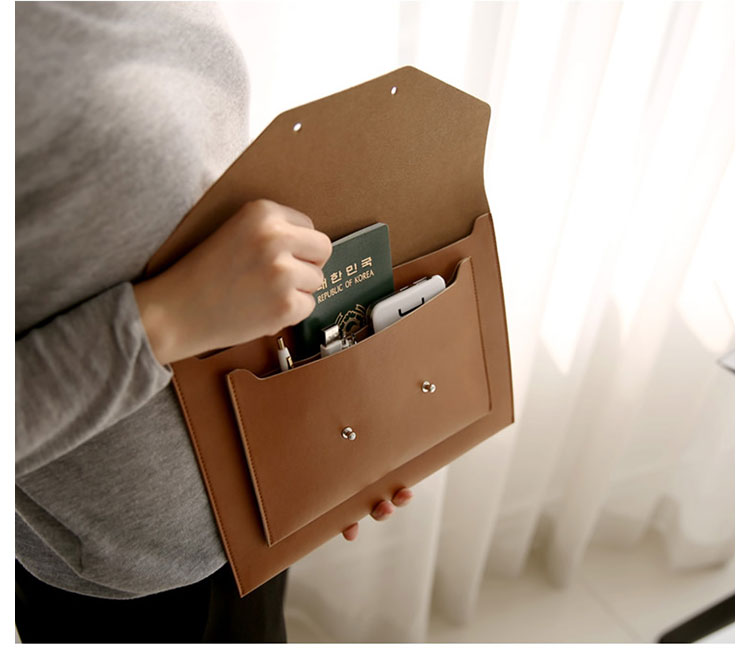 Whatna ブリーフケースA4 大きめセカン ドバッグ メンズ レディース バッグ 手持ち 13.3インチ ipad Air 収納可 ビジネス封筒袋 資料ケース ct-12-11