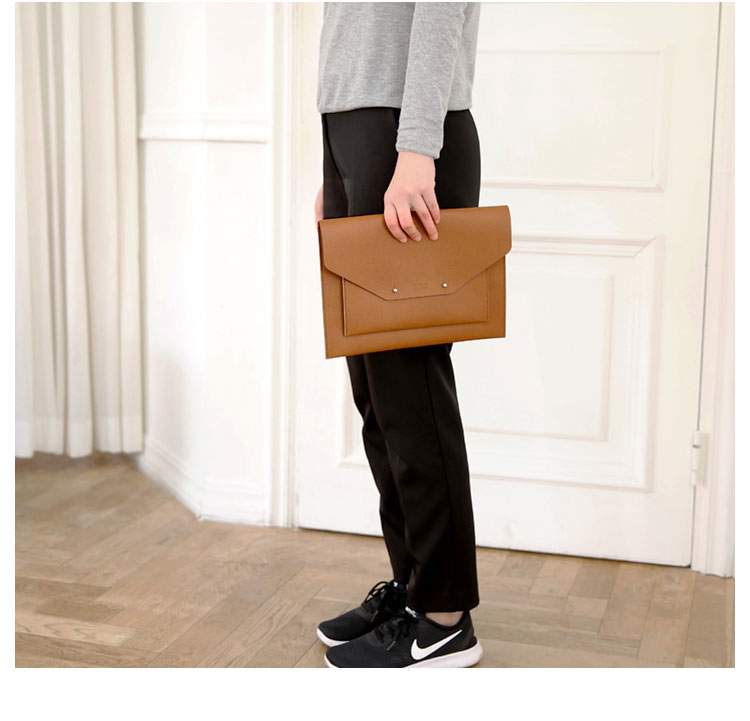 Whatna ブリーフケースA4 大きめセカン ドバッグ メンズ レディース バッグ 手持ち 13.3インチ ipad Air 収納可 ビジネス封筒袋 資料ケース ct-12-13