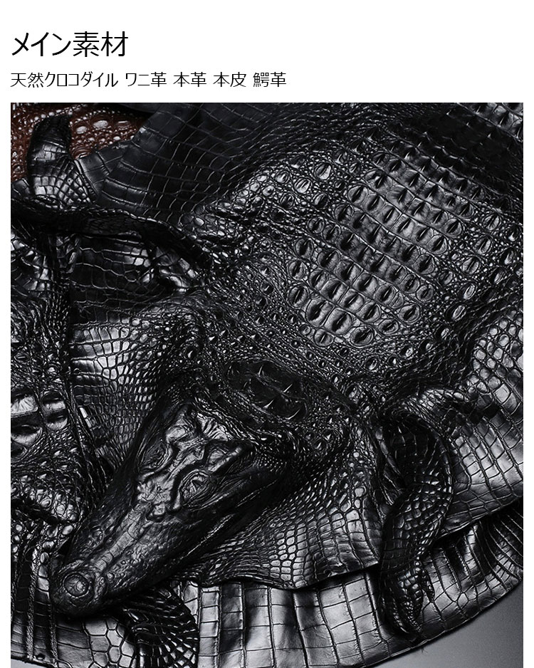 Whatna ワニ革 本革 ビジネス バッグメンズ 2way ショルダー 手提げバッグ 2室仕切 ペン挿し×3 8枚カード収納可 クロコダイル革 ブリーフケース 15.6インチPC対応 旅行 出張 通勤 通学 就活 面接 バッグ かばん 男性用 1031-7