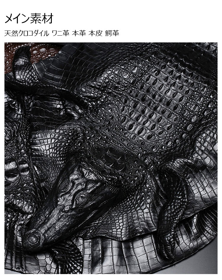 Whatna ワニ革 本革 ビジネス バッグメンズ 2way ショルダー 手提げバッグ ペン挿し×3 4枚カード収納可 クロコダイル革 ブリーフケース 15.6インチPC対応 旅行 出張 通勤 通学 就活 面接 バッグ かばん 男性用 1010-7