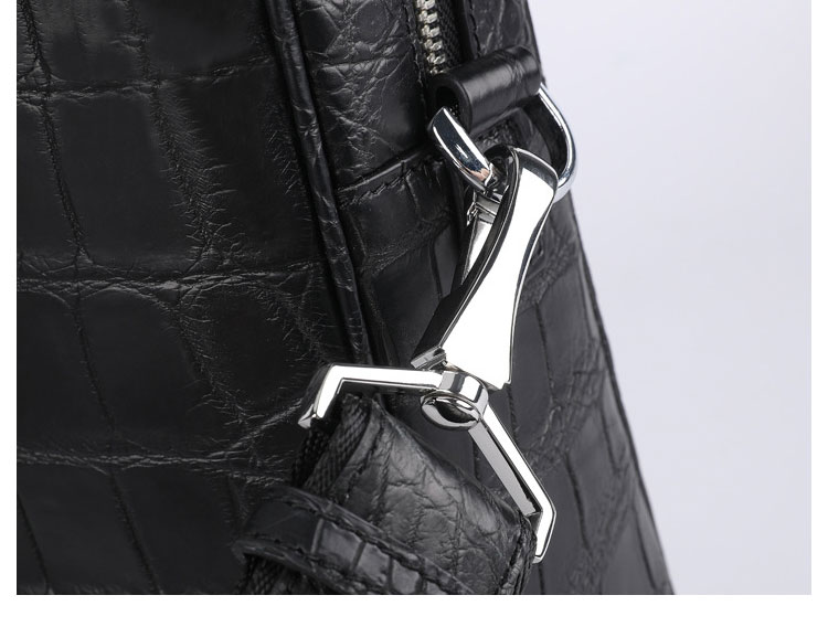Whatna ワニ革 本革 ビジネス バッグメンズ 2way ショルダー 手提げバッグ 2室仕切 クロコダイル革 ブリーフケース 15.6インチPC対応 旅行 出張 通勤 通学 就活 面接 バッグ かばん 男性用 1025H-12