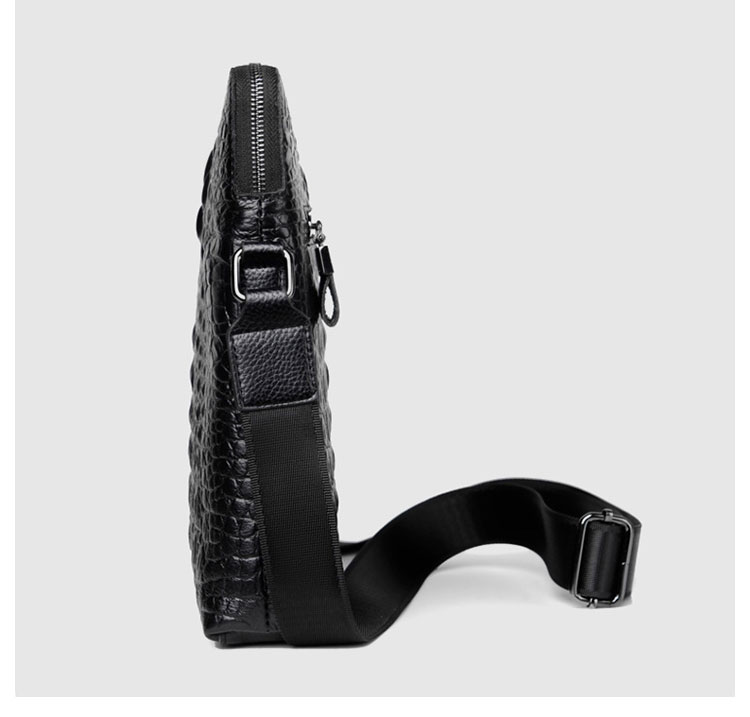 Whatna ショルダーバッグ メンズ メッセンジャーバッグ小さめ ビジネスバッグ ipad10.5収納可縦型 本革 通勤 通学 斜めがけバッグ オシャレ な シンプル な 軽量 実用 自転車 かばん男性用 ブラウン 黒（8462）-3