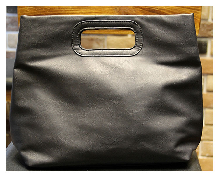 Whatna  2way 革 セカンド バッグ メンズ レディース バッグ [クラッチ ショルダー 肩掛け 結婚式 バッグ]  厚手 本 革 A4 大きめ 手持ちバッグ ビジネス フォーマル 冠婚葬祭 バッグ 紳士用 男性用 黒（6876）-1