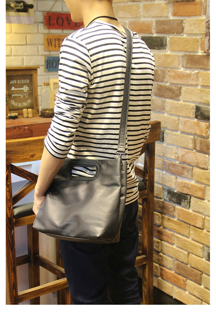 Whatna  2way 革 セカンド バッグ メンズ レディース バッグ [クラッチ ショルダー 肩掛け 結婚式 バッグ]  厚手 本 革 A4 大きめ 手持ちバッグ ビジネス フォーマル 冠婚葬祭 バッグ 紳士用 男性用 黒（6876）-9