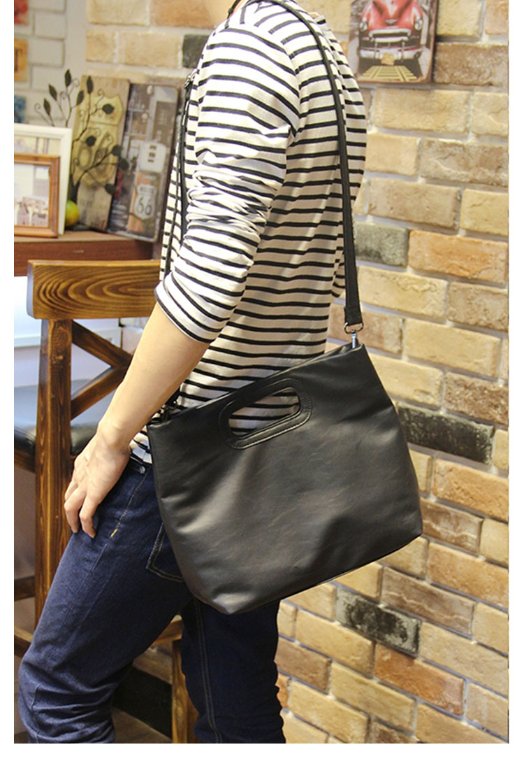 Whatna  2way 革 セカンド バッグ メンズ レディース バッグ [クラッチ ショルダー 肩掛け 結婚式 バッグ]  厚手 本 革 A4 大きめ 手持ちバッグ ビジネス フォーマル 冠婚葬祭 バッグ 紳士用 男性用 黒（6876）-10