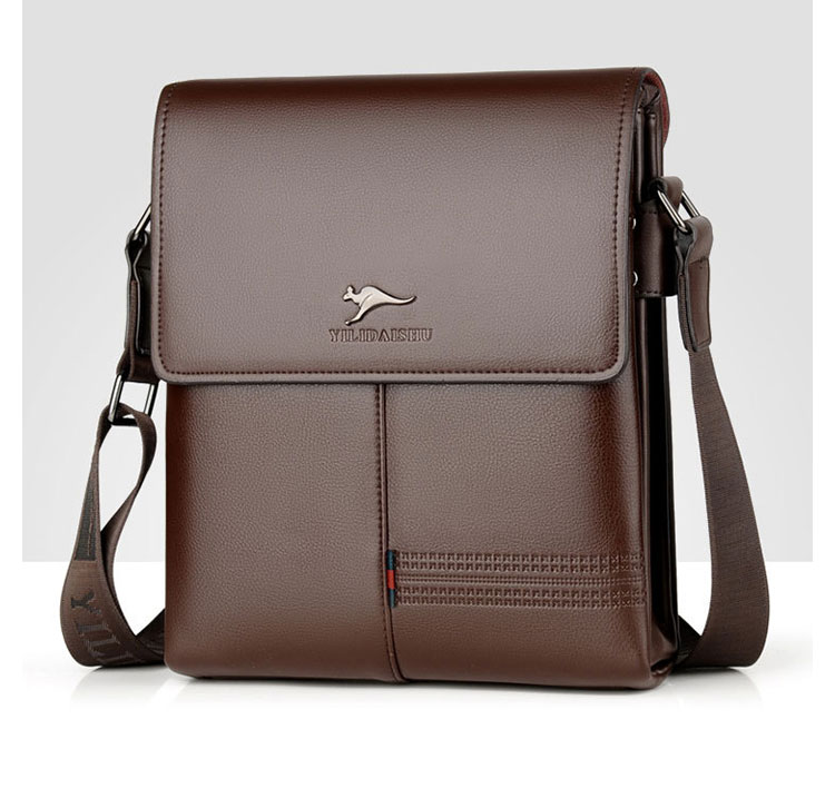 Whatna 牛革 フラップ ショルダーバッグ メンズ 3室仕切 盗難防止 ipad 10.5 収納可 縦型 メンズ ビジネスかばん斜めがけ 小さめメッセンジャーバッグ 斜め掛け通学通勤バッグ 肩掛けバッグ 紳士用 男性用 hs-1602-3