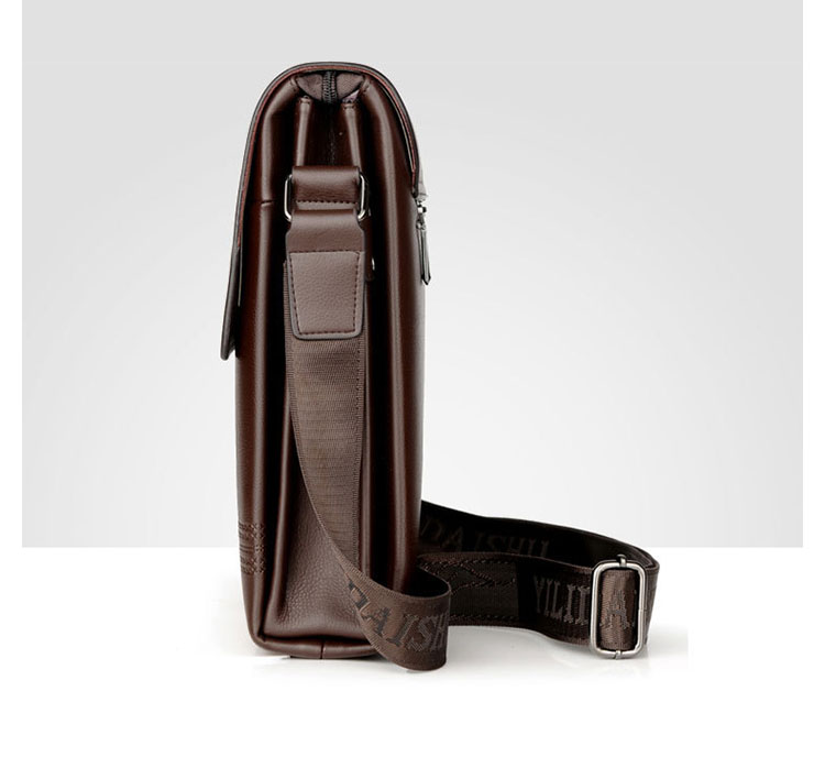 Whatna 牛革 フラップ ショルダーバッグ メンズ 3室仕切 盗難防止 ipad 10.5 収納可 縦型 メンズ ビジネスかばん斜めがけ 小さめメッセンジャーバッグ 斜め掛け通学通勤バッグ 肩掛けバッグ 紳士用 男性用 hs-1602-4