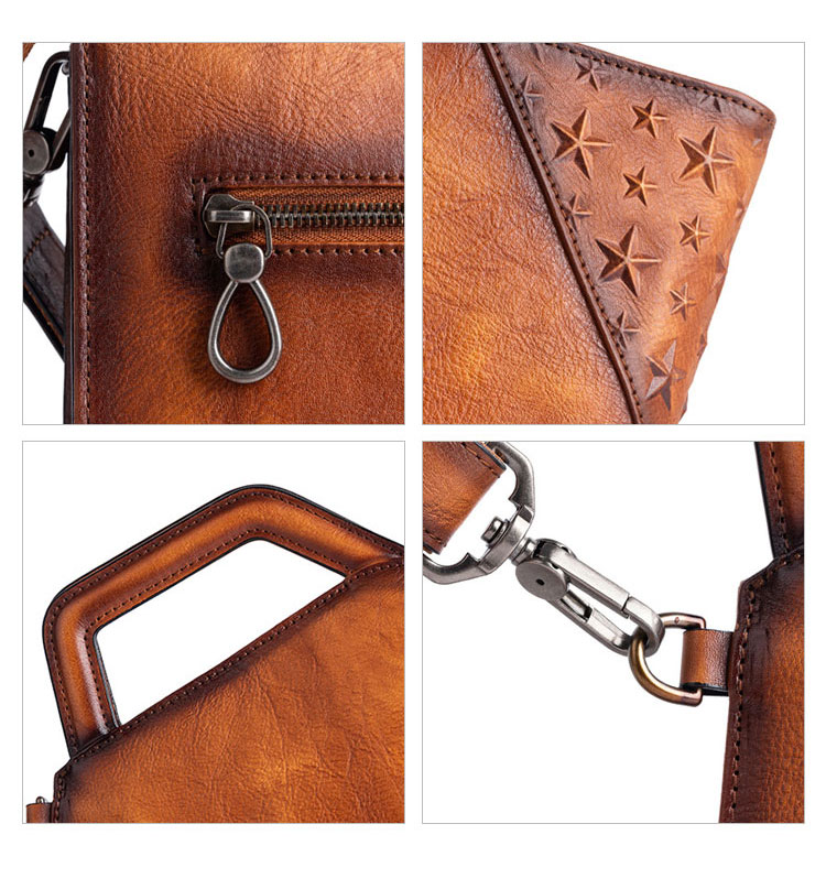 Whatna  2way 天然 牛革 セカンド バッグ メンズ レディース バッグ [クラッチ ショルダー 肩掛け 結婚式 バッグ]  イタリア 厚 手 本 革 A4 大きめ 手持ちバッグ ビジネス フォーマル 冠婚葬祭 バッグ 紳士用 男性用 黒 ブラウン（LW31168）-9