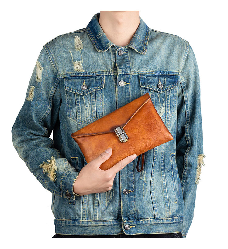 Whatna 2way アンティーク風合い鞣し天 然 牛革 セカンドバッグ メンズ クラッチ バッグ小きめ B5収納 イタリア 厚 手本 革 防水 耐磨耗 結婚式 披露宴 バッグ カジュアルフォーマル ビジネス 冠婚葬祭 バッグ 男性用 紳士用 ブラウン31067-10