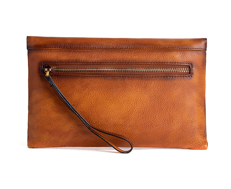 Whatna 2way アンティーク風合い鞣し天 然 牛革 セカンドバッグ メンズ クラッチ バッグ小きめ B5収納 イタリア 厚 手本 革 防水 耐磨耗 結婚式 披露宴 バッグ カジュアルフォーマル ビジネス 冠婚葬祭 バッグ 男性用 紳士用 ブラウン31067-3