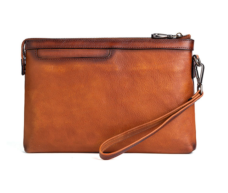 Whatna 2way 天然 牛革 セカンドバッグ メンズ クラッチ バッグ小きめ B5サイズ ipad9.7収納 イタリア 厚 手本 革 防水 耐磨耗 結婚式 披露宴 バッグ カジュアルフォーマル ビジネス 冠婚葬祭 バッグ 男性用 紳士用 ブラウン31161-3