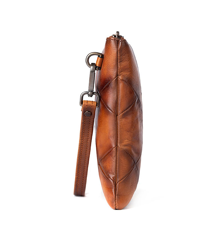 Whatna 2way アンティーク風合い鞣し天 然 牛革 セカンドバッグ メンズ クラッチ バッグ小きめ B5収納 イタリア 厚 手本 革 防水 耐磨耗 結婚式 披露宴 バッグ カジュアルフォーマル ビジネス 冠婚葬祭 バッグ 男性用 紳士用 ブラウン31172-4