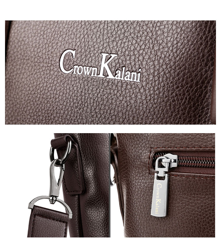 Whatna 革 ビジネス バッグメンズ 2way ショルダー 手提げ 本革 2室仕切 横型 ブリーフケース 14インチPC対応 旅行 出張 通勤 通学 就活 面接 バッグ かばん 男性用 CK1009-3-8