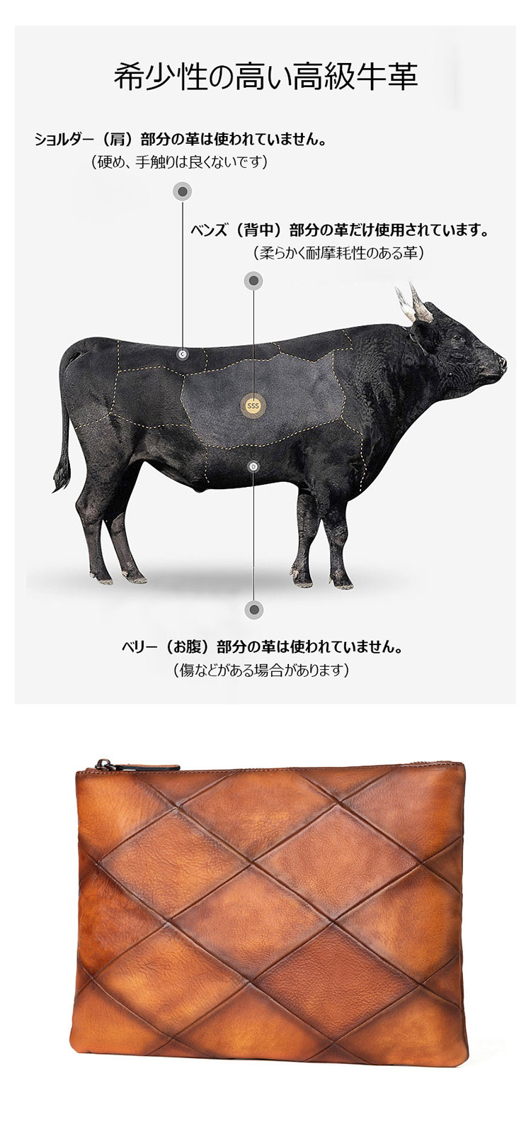 Whatna 2way アンティーク風合い鞣し天 然 牛革 セカンドバッグ メンズ クラッチ バッグ小きめ B5収納 イタリア 厚 手本 革 防水 耐磨耗 結婚式 披露宴 バッグ カジュアルフォーマル ビジネス 冠婚葬祭 バッグ 男性用 紳士用 ブラウン31172-8