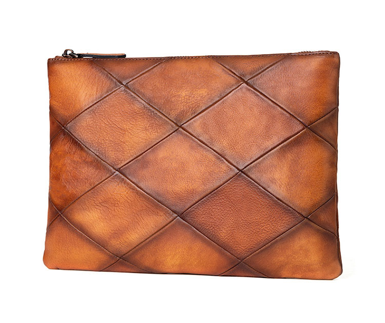 Whatna 2way アンティーク風合い鞣し天 然 牛革 セカンドバッグ メンズ クラッチ バッグ小きめ B5収納 イタリア 厚 手本 革 防水 耐磨耗 結婚式 披露宴 バッグ カジュアルフォーマル ビジネス 冠婚葬祭 バッグ 男性用 紳士用 ブラウン31172-2