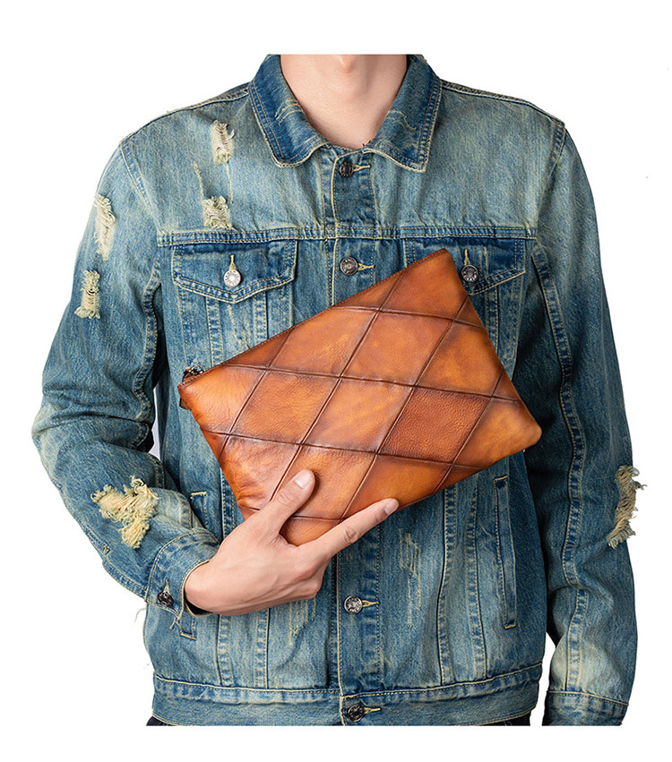 Whatna 2way アンティーク風合い鞣し天 然 牛革 セカンドバッグ メンズ クラッチ バッグ小きめ B5収納 イタリア 厚 手本 革 防水 耐磨耗 結婚式 披露宴 バッグ カジュアルフォーマル ビジネス 冠婚葬祭 バッグ 男性用 紳士用 ブラウン31172-9