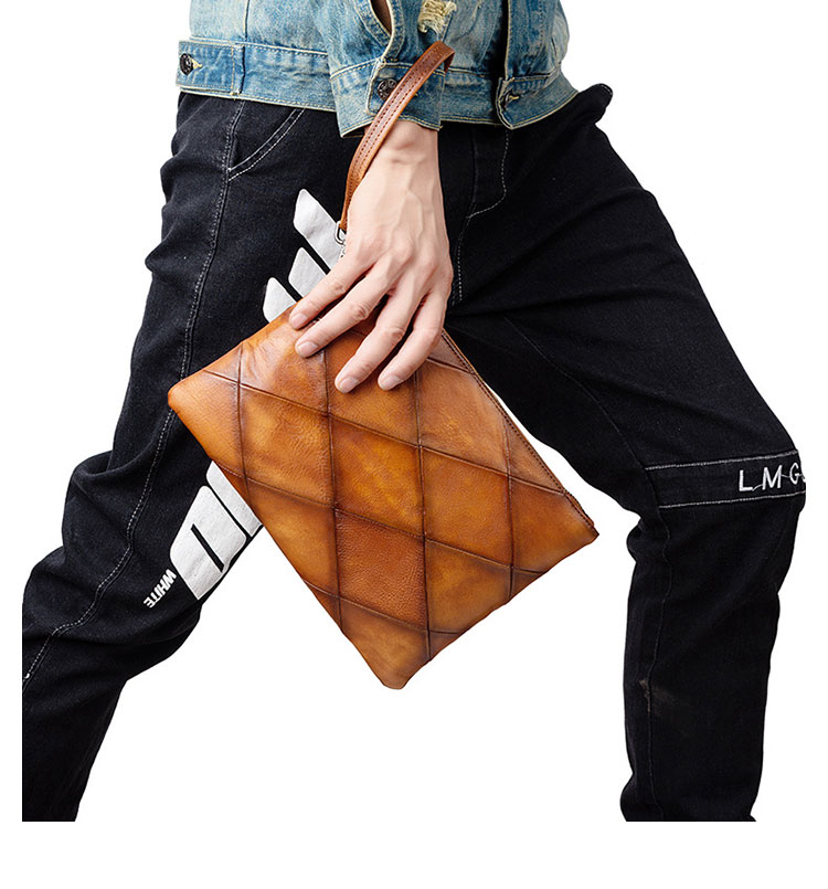 Whatna 2way アンティーク風合い鞣し天 然 牛革 セカンドバッグ メンズ クラッチ バッグ小きめ B5収納 イタリア 厚 手本 革 防水 耐磨耗 結婚式 披露宴 バッグ カジュアルフォーマル ビジネス 冠婚葬祭 バッグ 男性用 紳士用 ブラウン31172-10