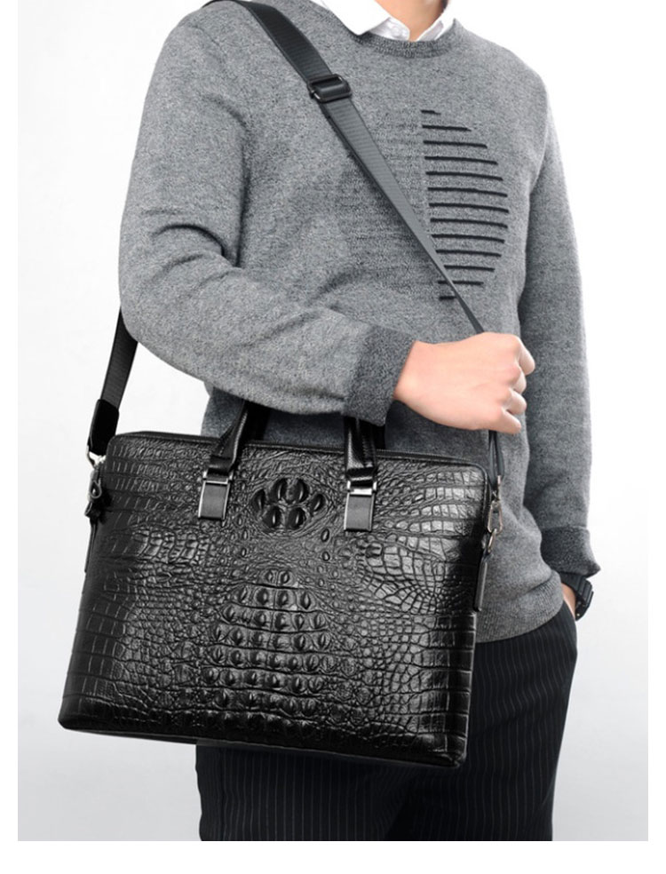 Whatna 牛革 ビジネス バッグメンズ 2way ショルダー 手提げ 本革 2室仕切 横型 ブリーフケース 14インチPC対応 旅行 出張 通勤 通学 就活 面接 バッグ かばん 男性用 XN01-9