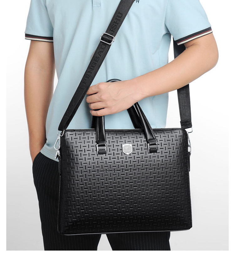 Whatna 革 ビジネス バッグメンズ 2way ショルダー 手提げ 本革 横型 ブリーフケース 14インチPC対応 旅行 出張 通勤 通学 就活 面接 バッグ かばん 男性用8806#-11