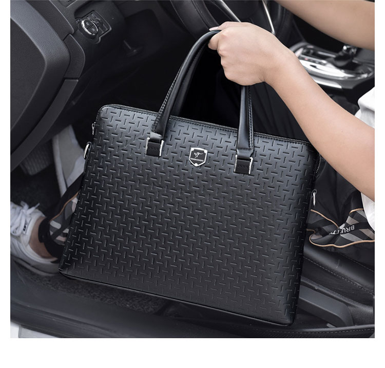 Whatna 革 ビジネス バッグメンズ 2way ショルダー 手提げ 本革 横型 ブリーフケース 14インチPC対応 旅行 出張 通勤 通学 就活 面接 バッグ かばん 男性用8806#-13