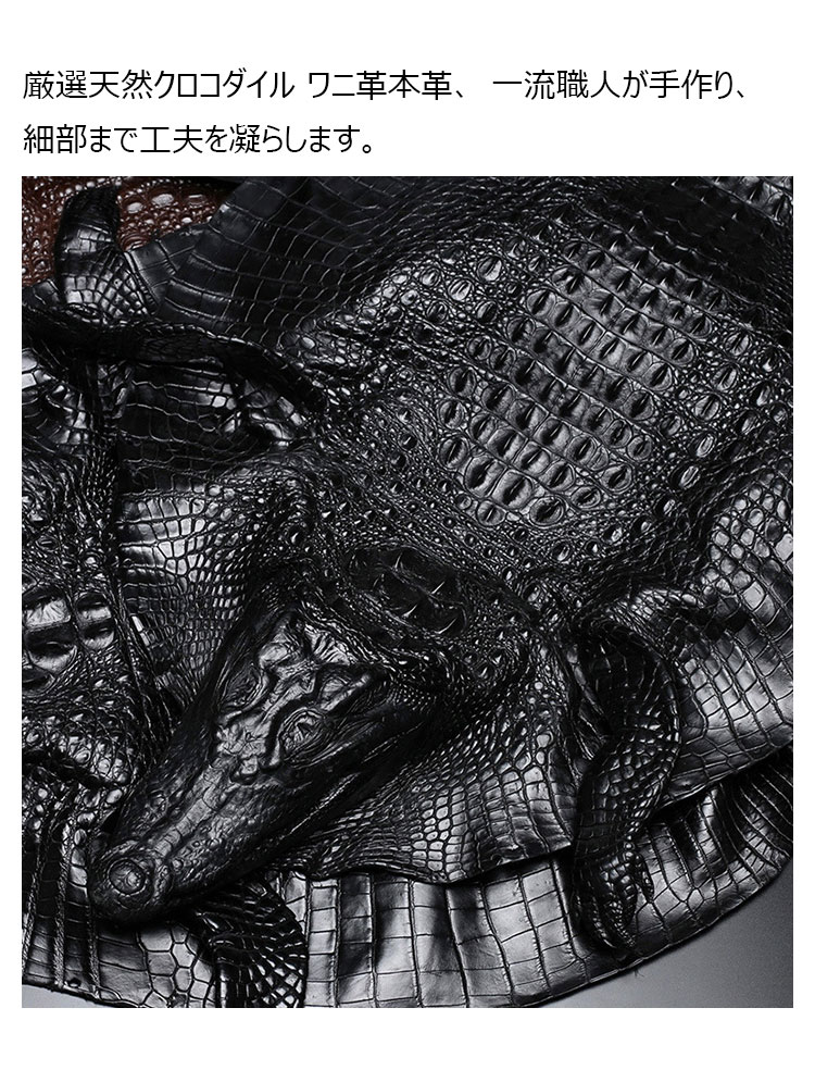 Whatna ワニ革 本革 ビジネス バッグメンズ 2way ショルダー 手提げクロコダイル革 ブリーフケース 13.3インチPC対応 旅行 出張 通勤 通学 就活 面接 バッグ かばん 男性用 2041-9