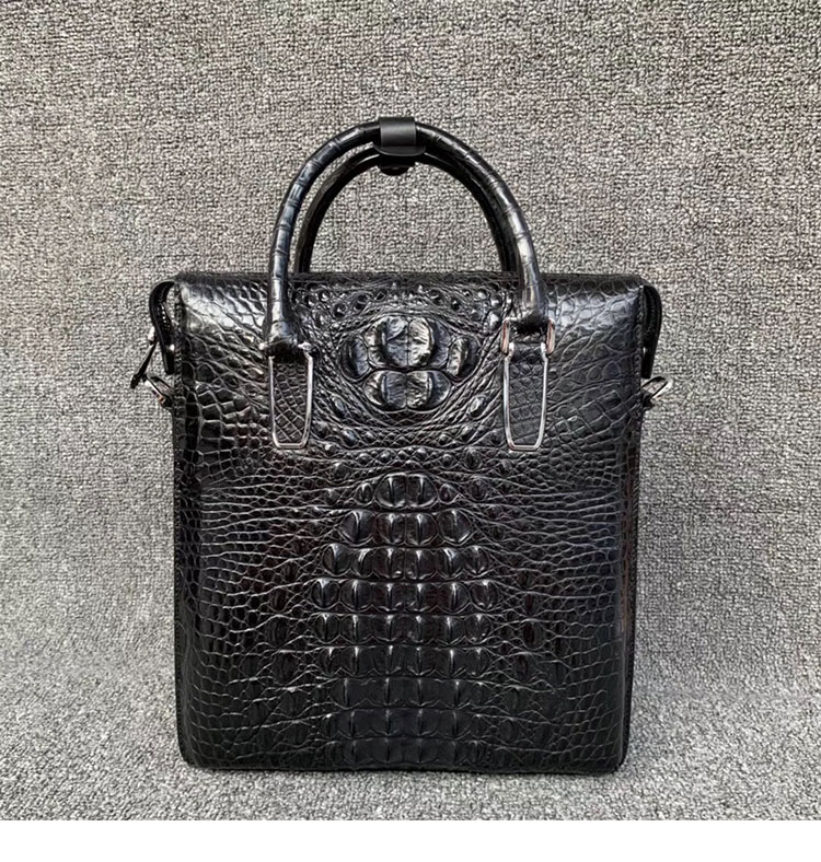 Whatna ワニ革 本革 ビジネス バッグメンズ 2way ショルダー 手提げクロコダイル革 ブリーフケース 13.3インチPC対応 旅行 出張 通勤 通学 就活 面接 バッグ かばん 男性用 01-1