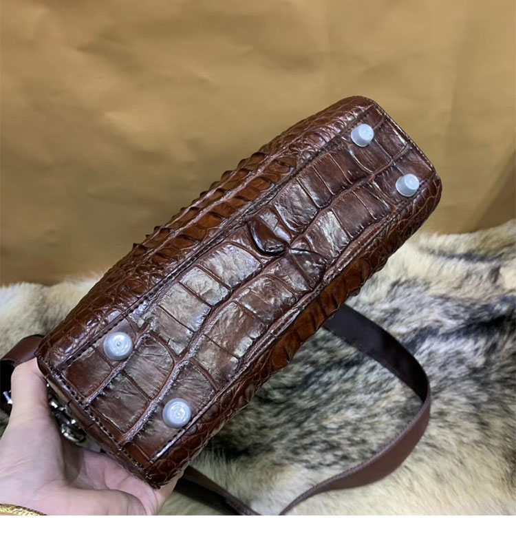 Whatna ワニ革 本革 ビジネス バッグメンズ 2way ショルダー 手提げクロコダイル革 ブリーフケース 13.3インチPC対応 旅行 出張 通勤 通学 就活 面接 バッグ かばん 男性用 2041-4